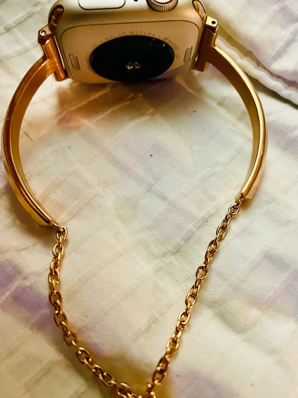 Gold Tone Smartwatch Bracelet Band for Wearable watch not included